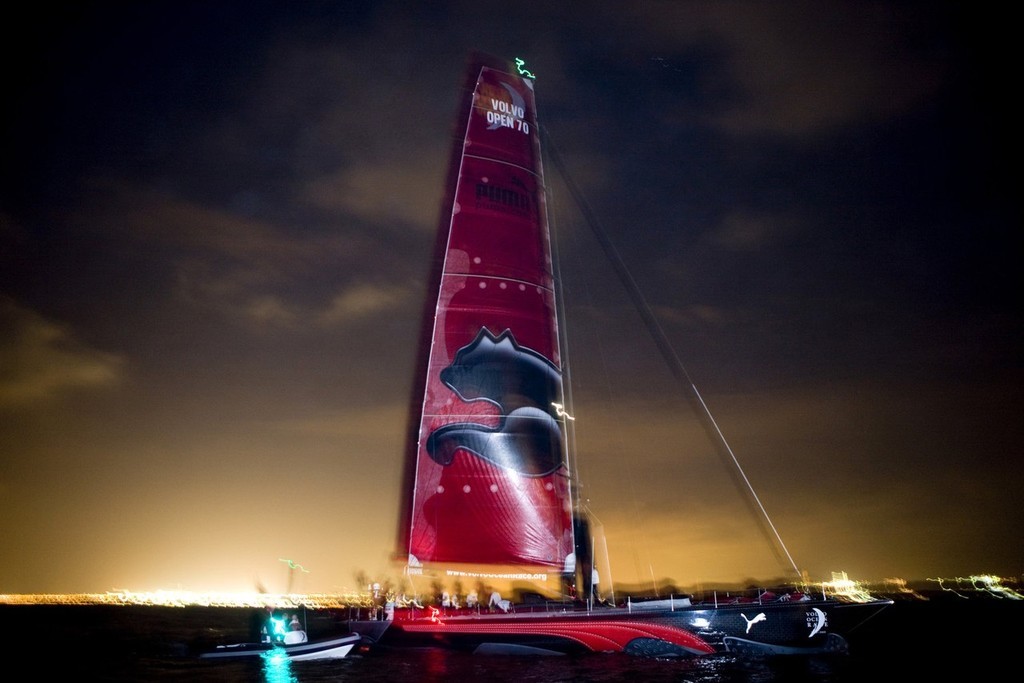 Volvo Ocean Race Three still racing most of the fleet in Singapore