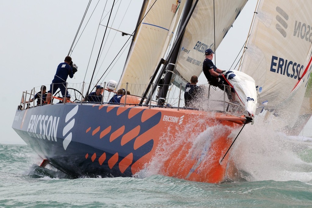 Overall Singapore In-port Race winners Ericsson 4, skippered by Torben Grael (BRA)<br />
 ©  David Kneale/Volvo Ocean Race http://www.volvooceanrace.com/