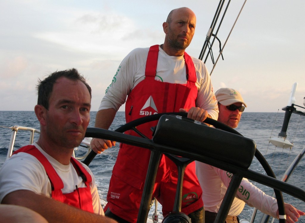 Tom Braidwood helming Green Dragon, on leg 4 of the Volvo Ocean Race from Singapore to Qingdao, China  <br />
 © Guo Chuan/Green Dragon Racing/Volvo Ocean Race http://www.volvooceanrace.org