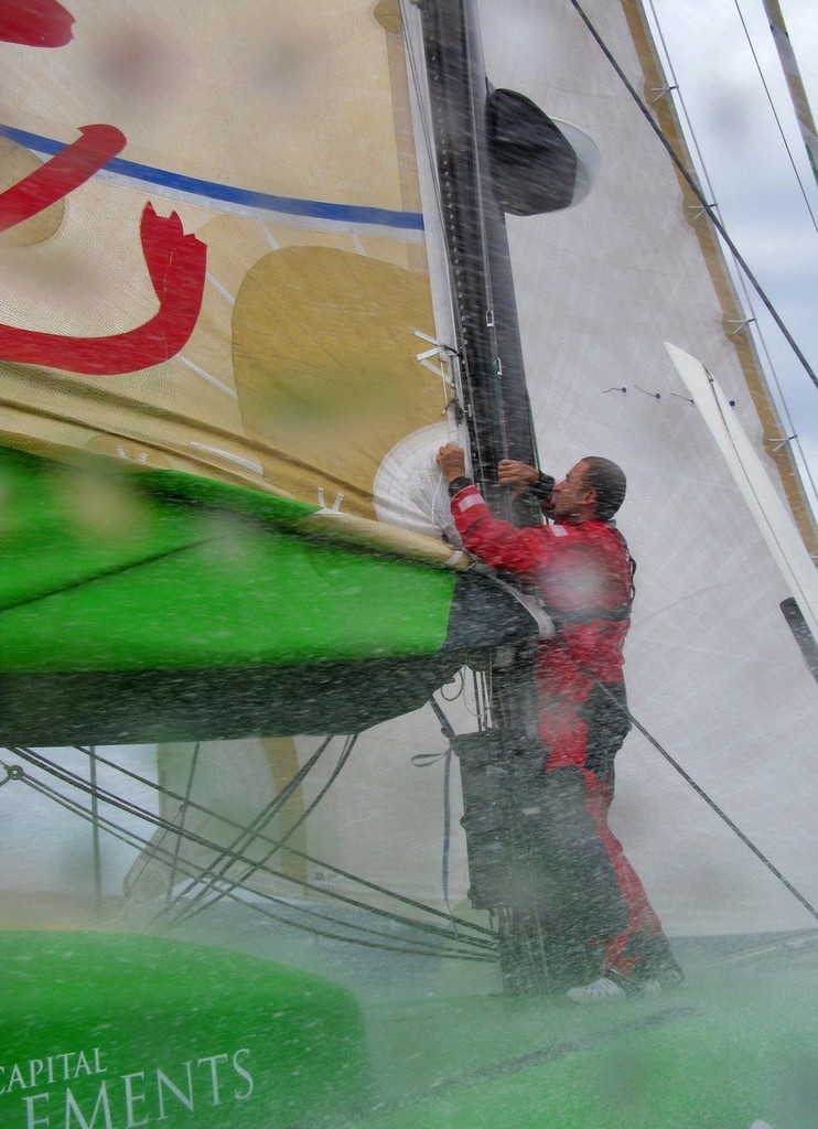 The Green Dragon crew brave the storms, on leg 4 of the Volvo Ocean Race, from Singapore to Qingdao, China © Guo Chuan/Green Dragon Racing/Volvo Ocean Race http://www.volvooceanrace.org