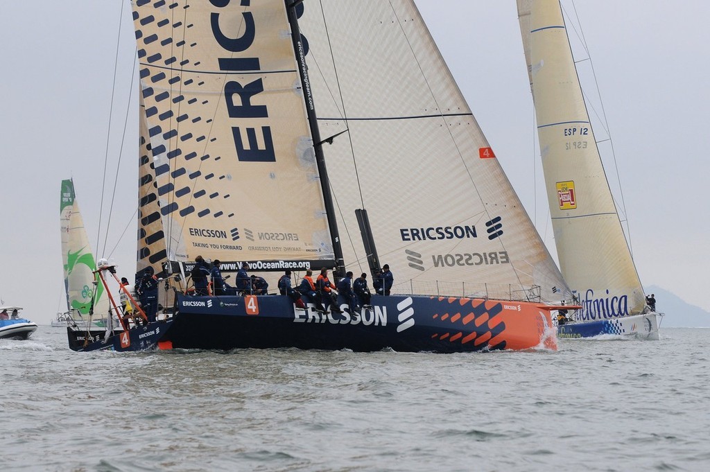Ericsson 4, skippered by Torben Grael (BRA) which won the in-port race in Qingdao. All eight yachts in the Volvo Ocean Race use CT Sailbattens  ©  David Kneale/Volvo Ocean Race http://www.volvooceanrace.com/