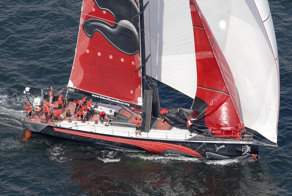 PUMA Ocean Racing, skippered by Ken Read (USA) come first in the In-port Race in Galway Bay © Rick Tomlinson/Volvo Ocean Race http://www.volvooceanrace.com