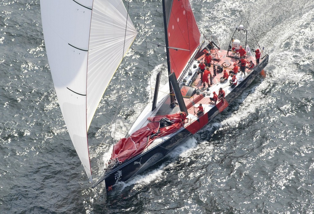 <br />
PUMA Ocean Racing, skippered by Ken Read (USA) come first in the In-port Race in Galway Bay © Rick Tomlinson/Volvo Ocean Race http://www.volvooceanrace.com