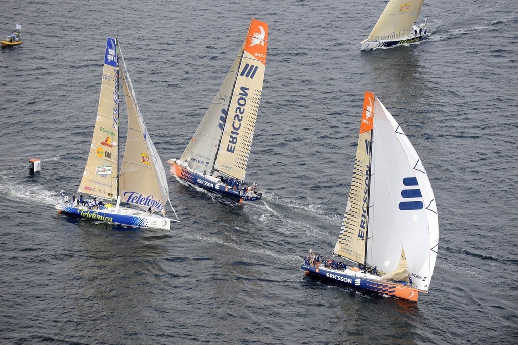 <br />
Bright sunshine and light airs for the In-port race in Galway Bay, for the Volvo Ocean Race © Rick Tomlinson/Volvo Ocean Race http://www.volvooceanrace.com