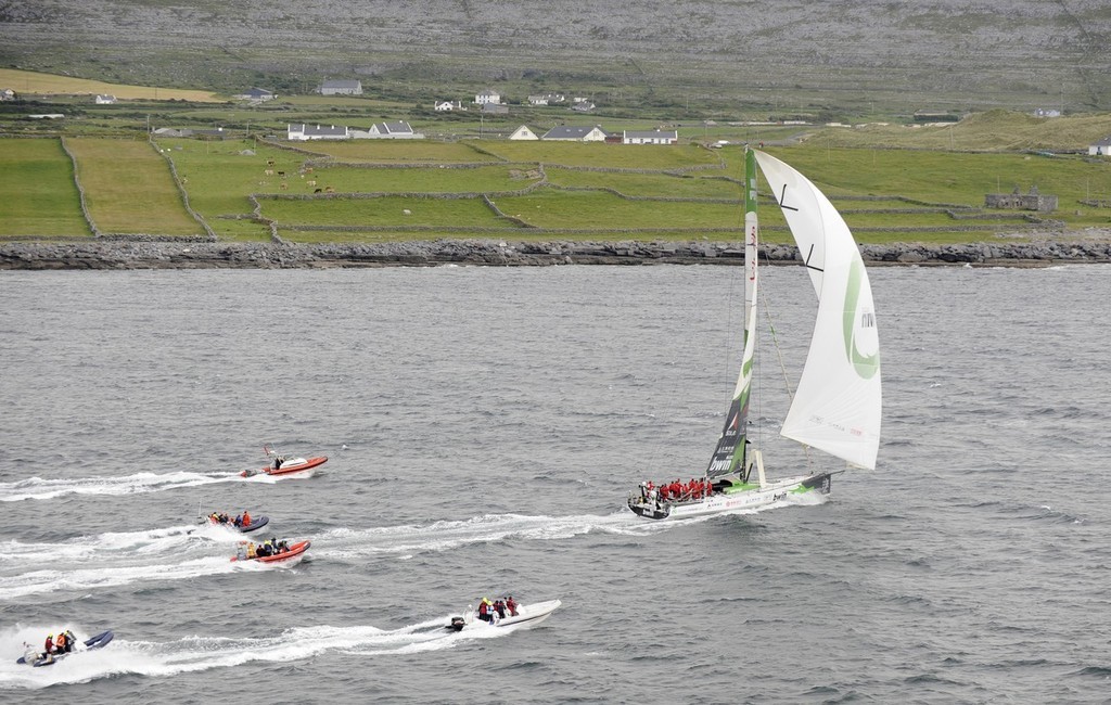 Green Dragon, skippered by Ian Walker (GBR) at the start of leg 8 from Galway to Marstrand<br />
 © Rick Tomlinson/Volvo Ocean Race http://www.volvooceanrace.com