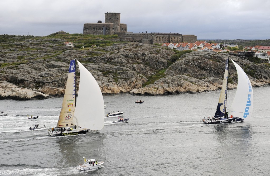 Telefonica Black, skippered by Fernando Echavarri (ESP) finish sixth on leg 8 from Galway to Marstrand, crossing the line at 03:38:31 GMT 11/06/09 © Rick Tomlinson/Volvo Ocean Race http://www.volvooceanrace.com