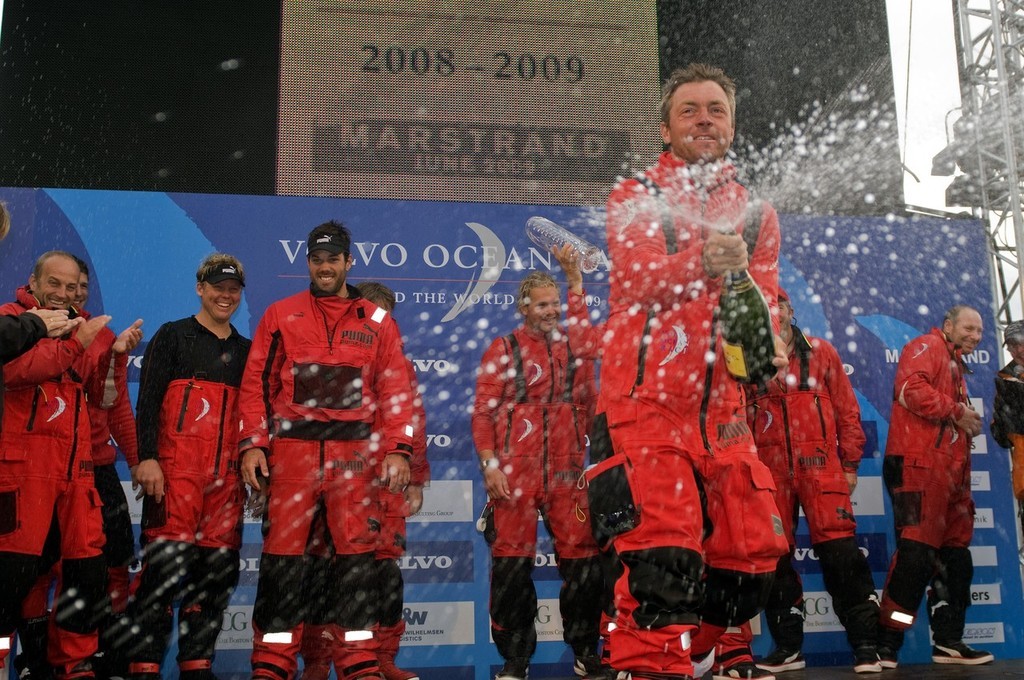 PUMA Ocean Racing, skippered by Ken Read (USA) finish second on leg 8 from Galway to Marstrand, crossing the line at 03:04:46 GMT 11/06/09 ©  David Kneale/Volvo Ocean Race http://www.volvooceanrace.com/