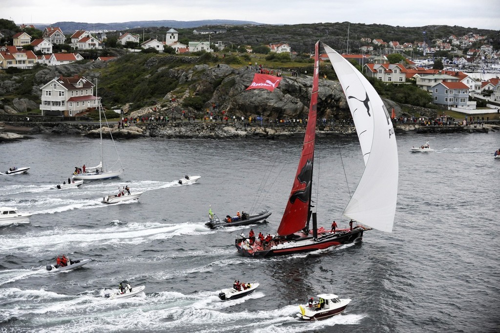 PUMA Ocean Racing, skippered by Ken Read (USA) finish second on leg 8 from Galway to Marstrand, crossing the line at 03:04:46 GMT 11/06/09 © Rick Tomlinson/Volvo Ocean Race http://www.volvooceanrace.com