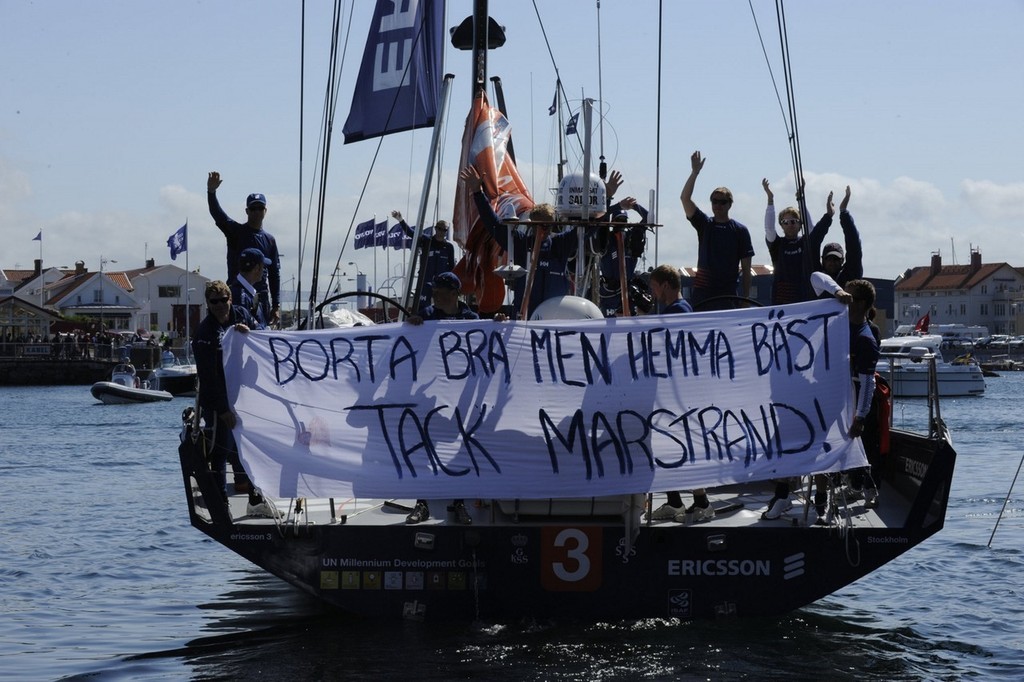 <br />
Ericsson 3 leave the dock, prior to the start of leg 9 from Marstrand to Stockholm © Rick Tomlinson/Volvo Ocean Race http://www.volvooceanrace.com