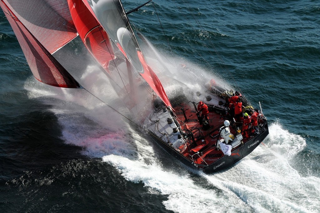 <br />
PUMA Ocean Racing, skippered by Ken Read (USA) at the start of leg 9 from Marstrand to Stockholm ©  David Kneale/Volvo Ocean Race http://www.volvooceanrace.com/