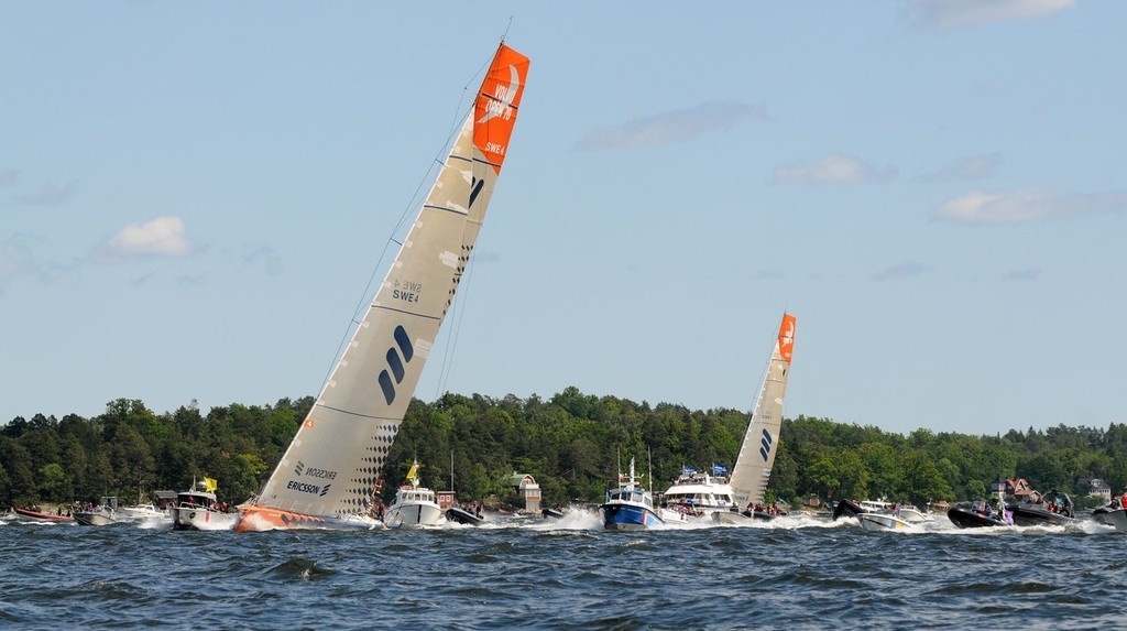 The City Sprint from Sandhamn, the finish line of leg 9, to the city of Stockholm ©  David Kneale/Volvo Ocean Race http://www.volvooceanrace.com/
