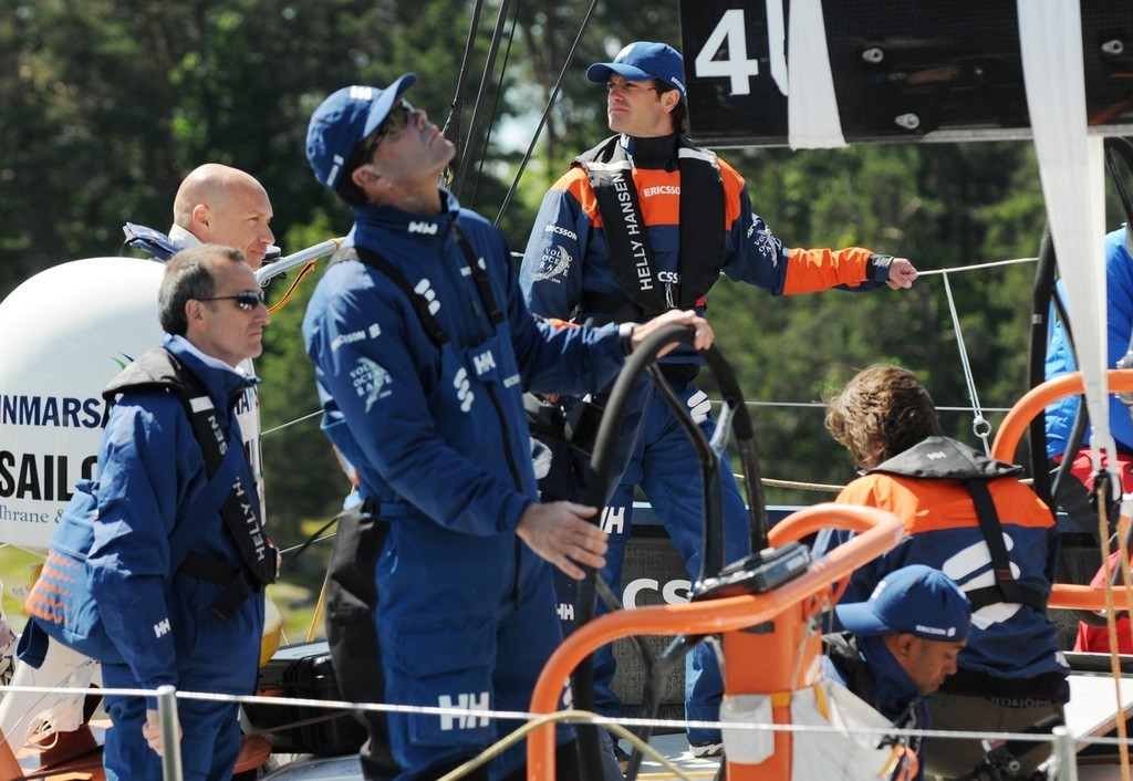 Prince Carl Philip of Sweden joins race winners Ericsson 4 for the City Sprint from Sandhamn, the finish line of leg 9, to the city of Stockholm ©  David Kneale/Volvo Ocean Race http://www.volvooceanrace.com/