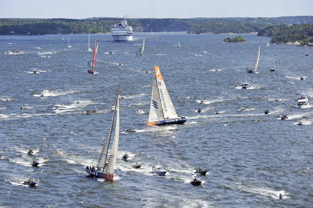 The City Sprint from Sandhamn, the finish line of leg 9, to the city of Stockholm © Rick Tomlinson/Volvo Ocean Race http://www.volvooceanrace.com