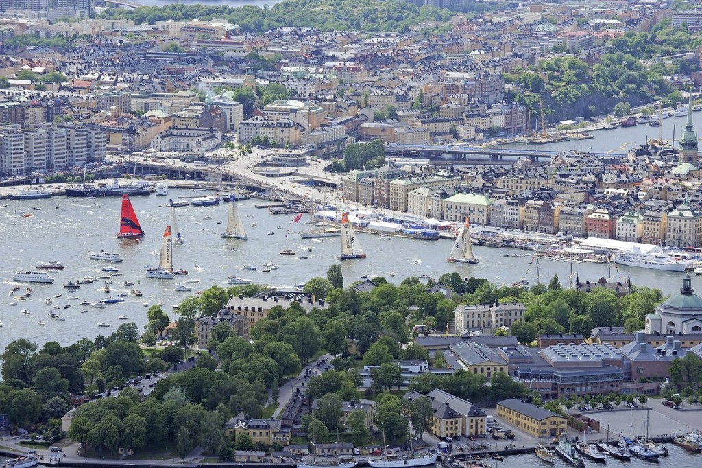 The City Sprint from Sandhamn, the finish line of leg 9, to the city of Stockholm © Rick Tomlinson/Volvo Ocean Race http://www.volvooceanrace.com