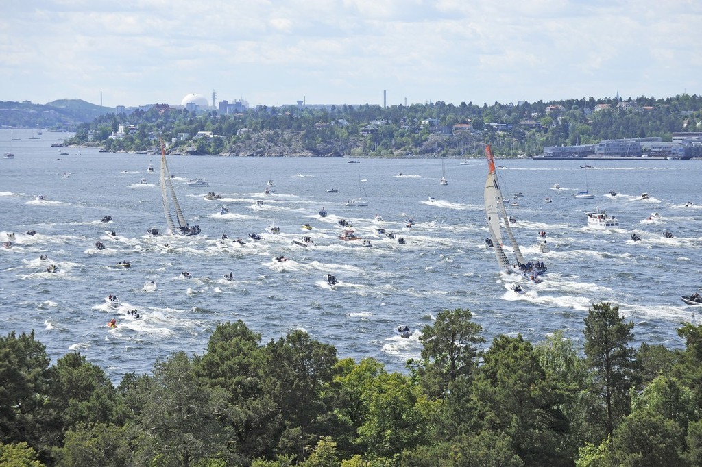 The City Sprint from Sandhamn, the finish line of leg 9, to the city of Stockholm © Rick Tomlinson/Volvo Ocean Race http://www.volvooceanrace.com
