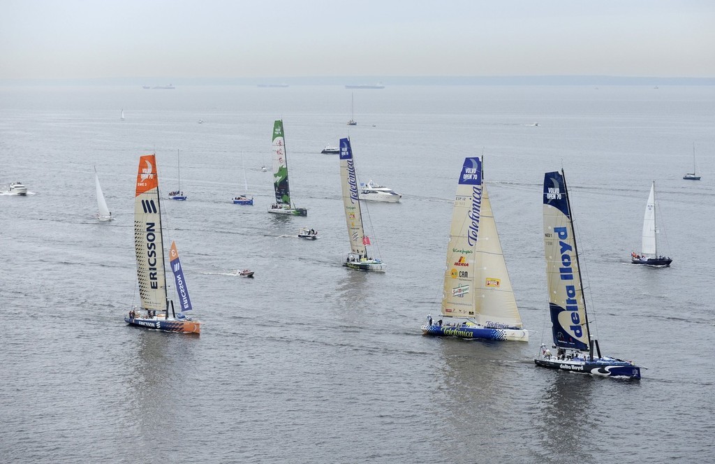 Final leg of the race, the yachts arrive into St Petersburg from Stockholm. © Rick Tomlinson/Volvo Ocean Race http://www.volvooceanrace.com