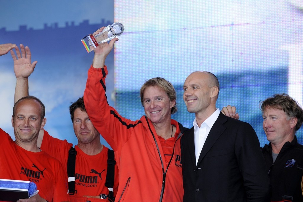 PUMA Ocean Racing, skippered by Ken Read (USA) wins the 24 hour run prize on Leg 10 from Stockholm to St Petersburg © Rick Tomlinson/Volvo Ocean Race http://www.volvooceanrace.com