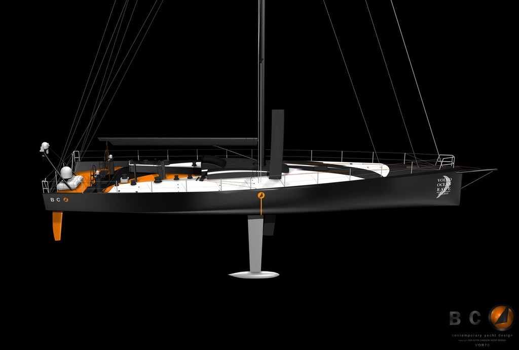 The Botin Carkeek Yacht Design rendering of the second generation Volvo Open 70 © Botin Carkeek Yacht Design http://www.botincarkeek.com/