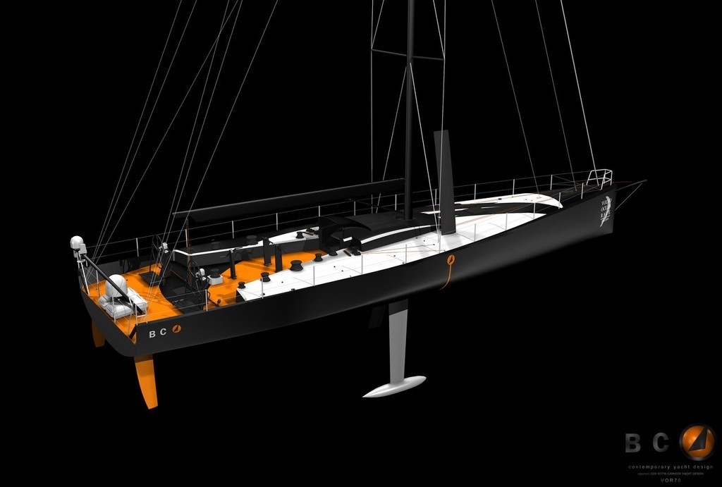 The Botin Carkeek Yacht Design rendering of the second generation Volvo Open 70 © Botin Carkeek Yacht Design http://www.botincarkeek.com/