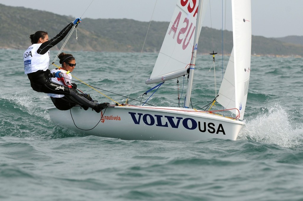 Morgan Kiss and Laura McKenna representing the United States in the Girls 420 class at the Volvo Youth Sailing ISAF World Championship 2009 in Buzios, Brazil ©  David Kneale/Volvo Ocean Race http://www.volvooceanrace.com/