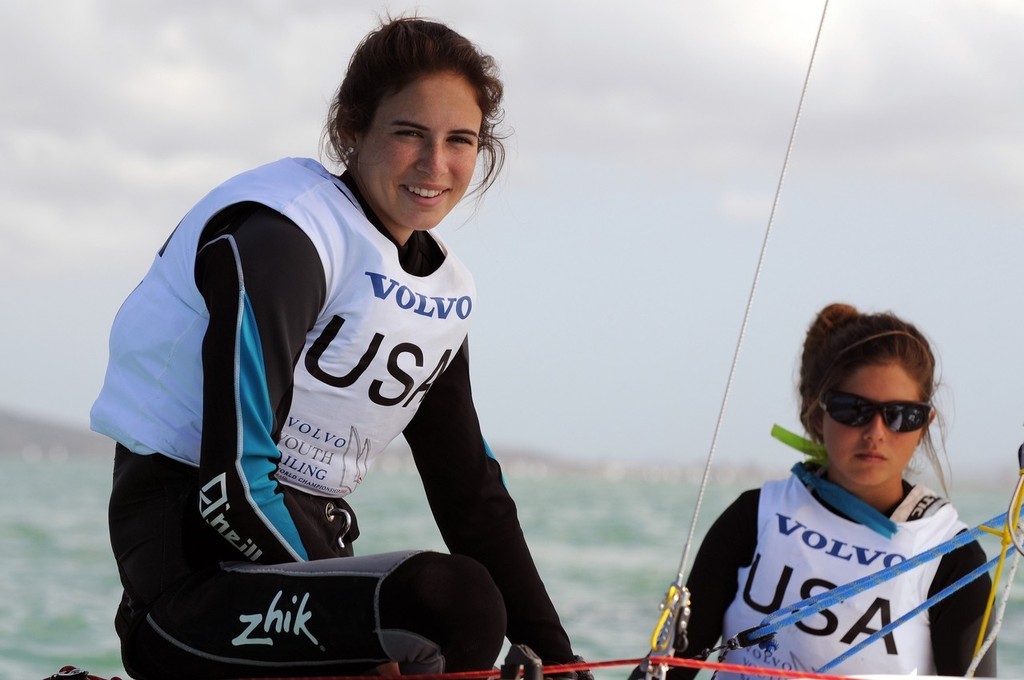 Morgan Kiss and Laura McKenna representing the United States in the Girls 420 class at the Volvo Youth Sailing ISAF World Championship ©  David Kneale/Volvo Ocean Race http://www.volvooceanrace.com/