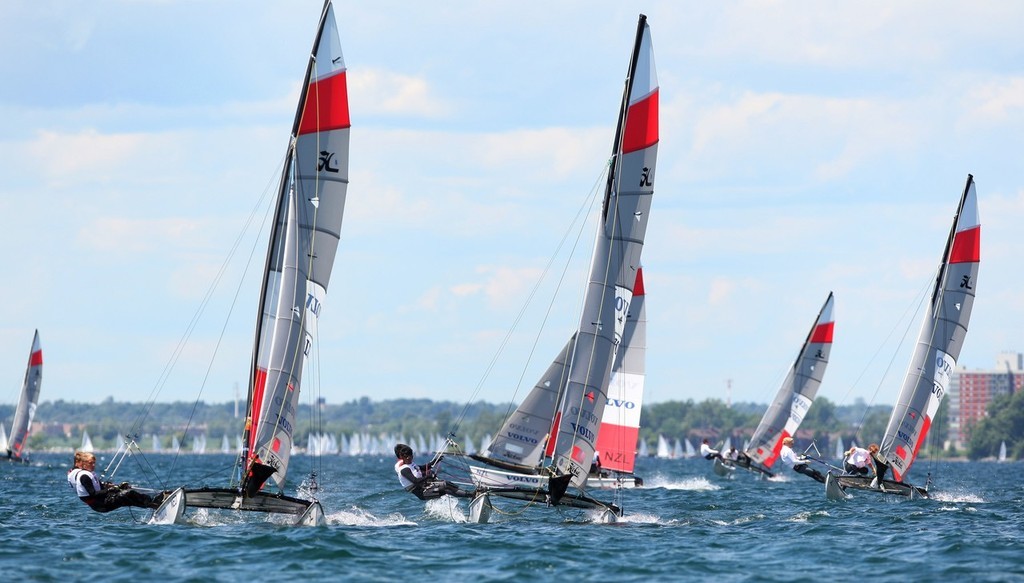 The Hobie class on the third day of racing at this years Volvo Youth Sailing ISAF World Championship 2007. © onEdition http://www.onEdition.com