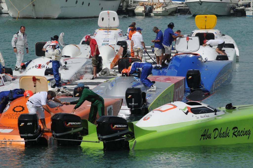 Victory Team Class III cat designed by Ocke Mannerfelt - Getting set to race photo copyright Dubai Victory Team http://www.victoryteam.ae taken at  and featuring the  class