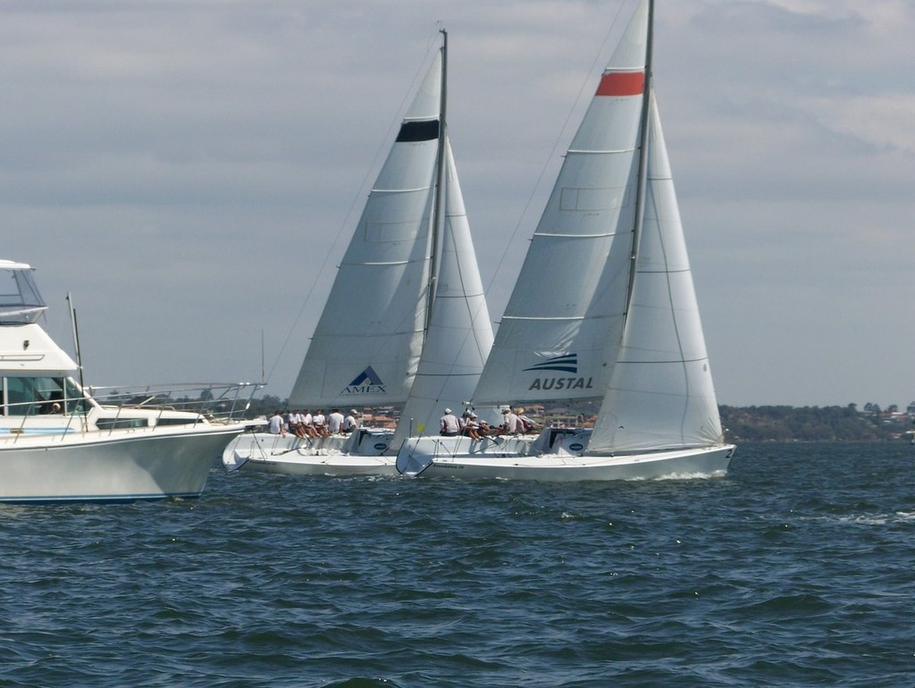Team Panama Jack on their way to winning the Warren Jones Regatta in Perth photo copyright Event Media taken at  and featuring the  class