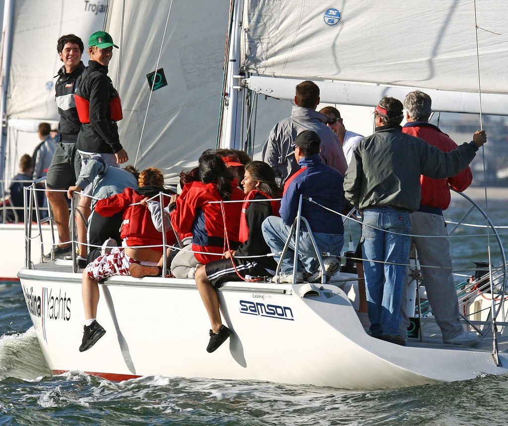 Artesia High School students sailing for the Long Beach Sailing Foundation finished in first place overall in Series I for the Cat 37 class    - 2007 LBYC Wet Wednesday Series  © Rick Roberts 