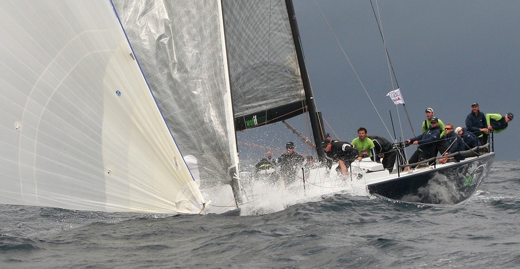 Wot Now nose down - Audi Sydney Harbour Regatta © Crosbie Lorimer http://www.crosbielorimer.com