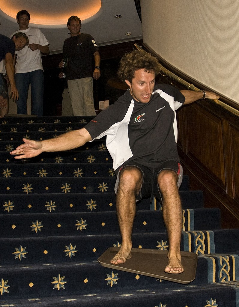 Extreme 40 crews do the Compass Room stairs. Movin’ fast... © Guy Nowell http://www.guynowell.com