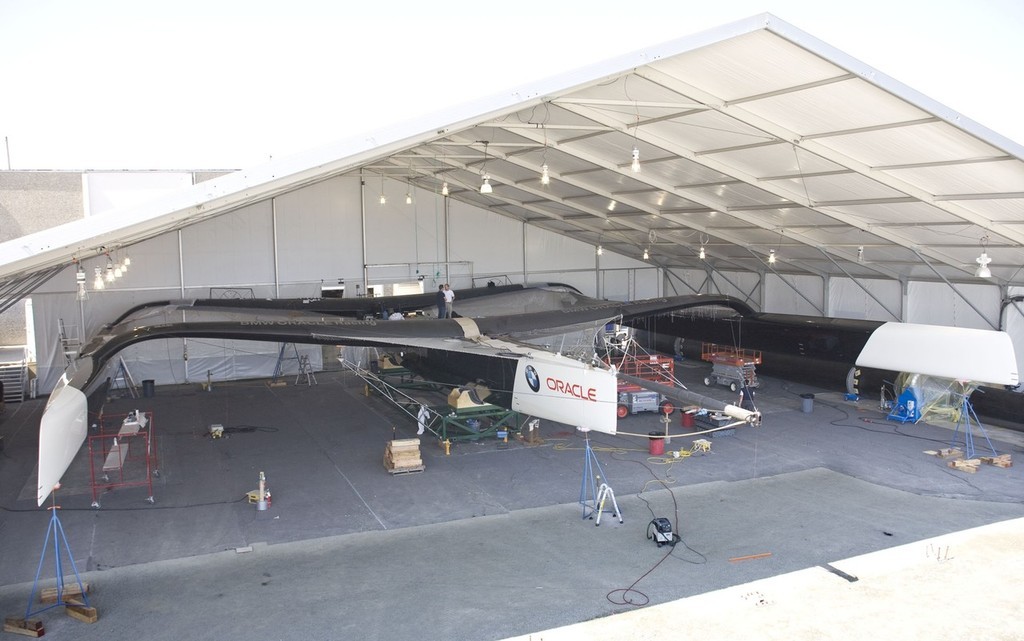 Anacortes (USA, WA) - America’s Cup - BMW ORACLE Racing - New 90 ft trimaran launch © BMW Oracle Racing http://bmworacleracing.com