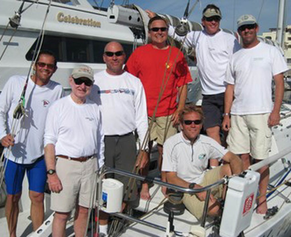 Paddy Wagon skipper Richard Mainland (2nd from left) and his crew, first overall in Class C © Rich Roberts http://www.UnderTheSunPhotos.com