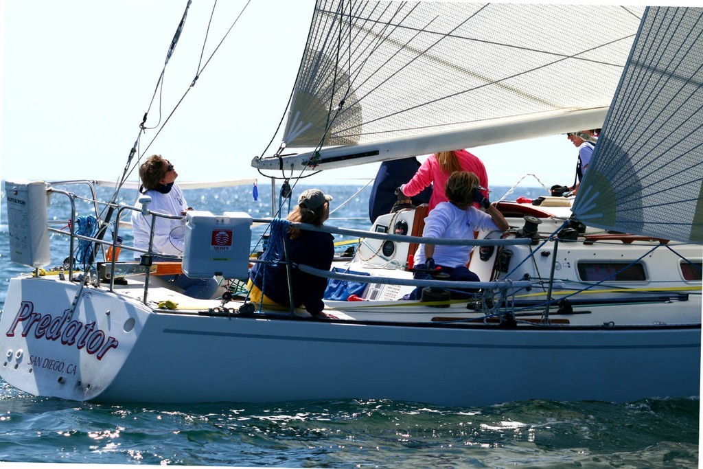 Mag 80 was stalking the Nauti Chicas (above) on Sunday  - Corona del Mar to Cabo San Lucas Race  © Rich Roberts http://www.UnderTheSunPhotos.com