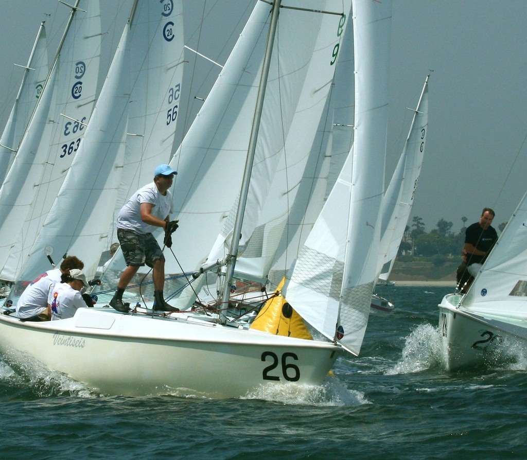 Cal 20 class president Chuck Clay on way to win in 3rd race  - Cal 20 Class Championship  © Rich Roberts http://www.UnderTheSunPhotos.com