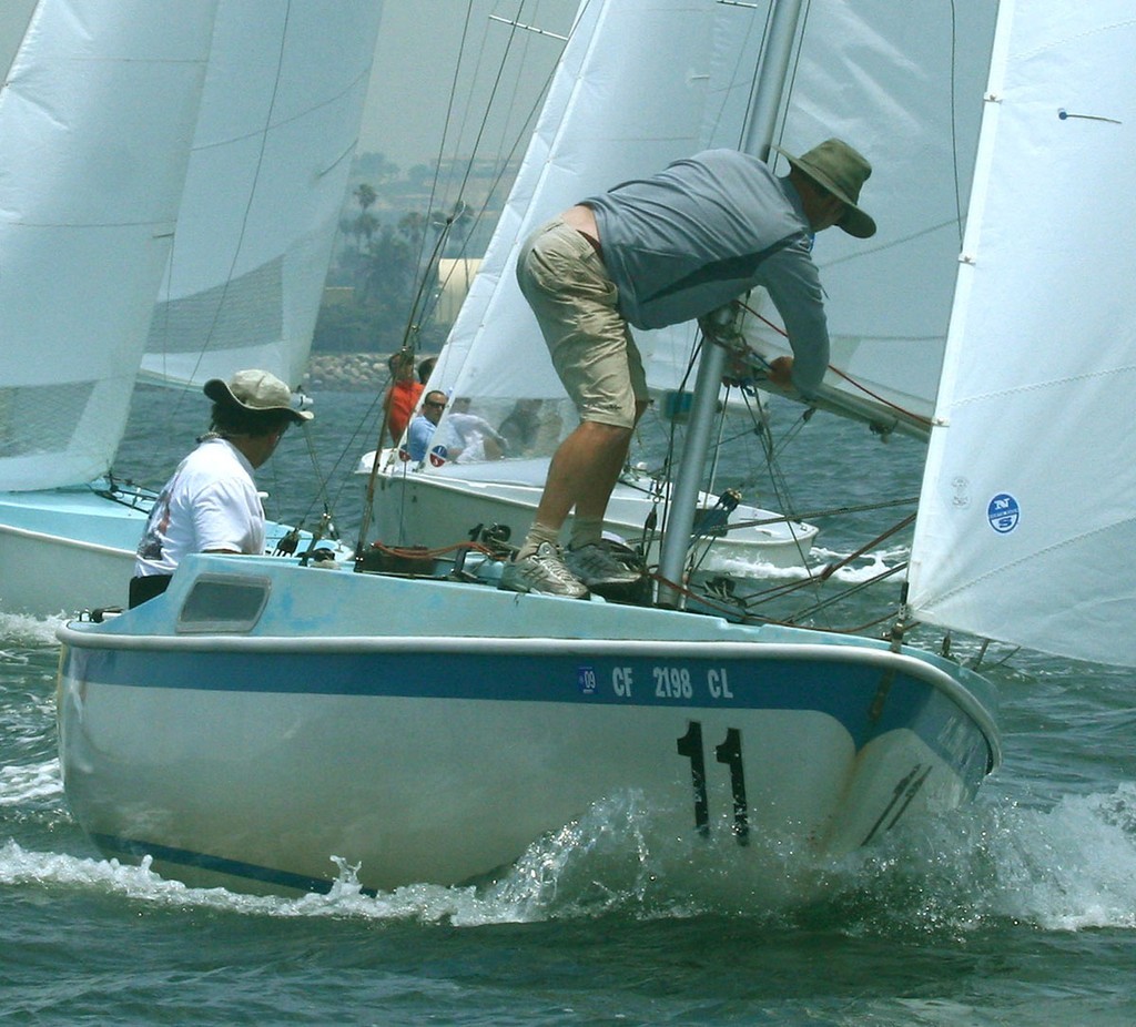 Mark Golison and crew Steve Flam won Sunday’s first race - Cal 20 Class Championship © Rich Roberts http://www.UnderTheSunPhotos.com