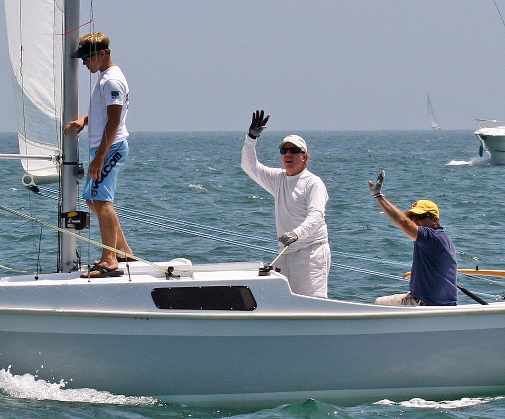 Thomas Shadden, John Shadden and Jim Grubbs (l-r) finished first in the first race Saturday.  - Cal 20 North American Championships 2007 © Rick Roberts 
