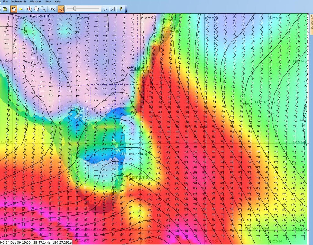 PredictWind Sydney to Hobart dec 24th 1900hrs - Sydney to Hobart photo copyright SW taken at  and featuring the  class