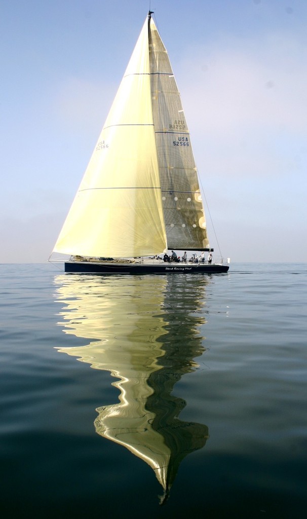 Stark Raving Mad III drifts to the finish in ’07  - Newport to Ensenada Race © Rich Roberts http://www.UnderTheSunPhotos.com