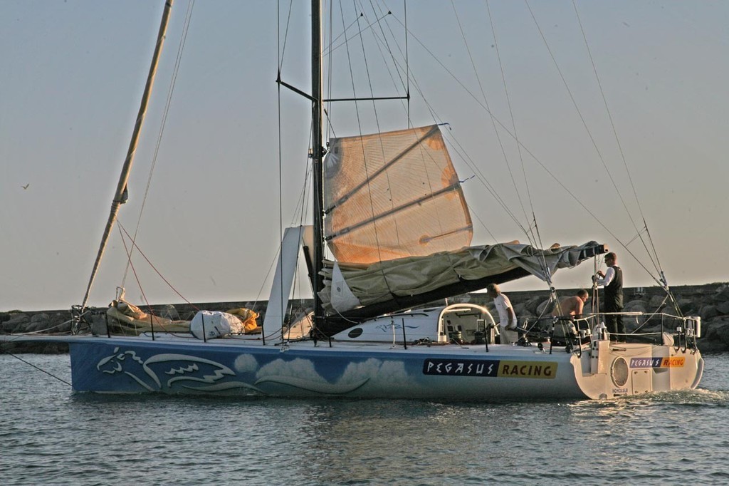 Pegasus 50 leaving Santa Cruz harbour photo copyright Rich Carlson taken at  and featuring the  class