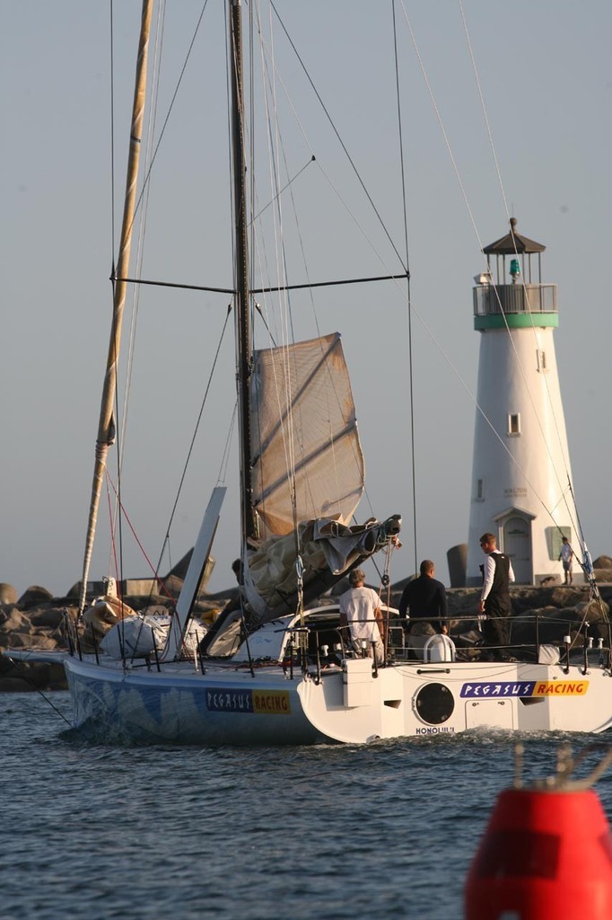 Pegasus 50 leaving Santa Cruz harbour photo copyright Rich Carlson taken at  and featuring the  class