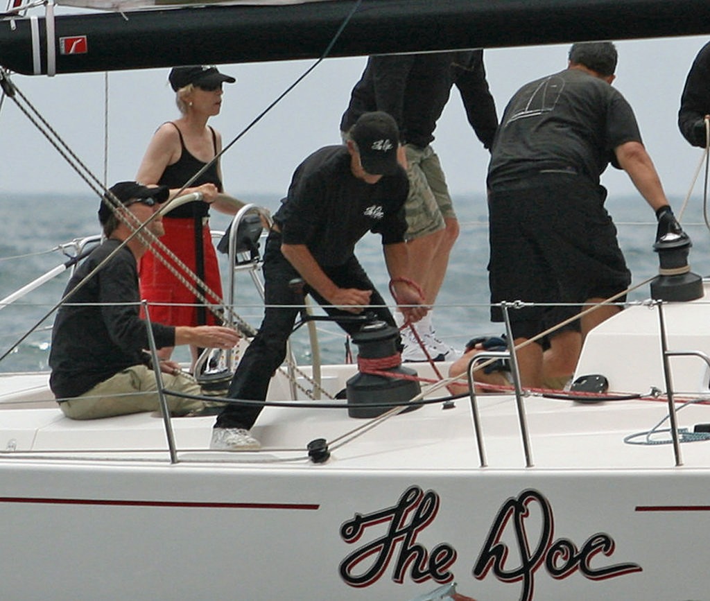 Radio hostess Dr. Laura Schlessinger at the helm of her J/145, The Doc in the 2007 Acura presents Ullman Sails Long Beach Race Week - Ullman Sails Long Beach Race Week - Day 2 © Rich Roberts http://www.UnderTheSunPhotos.com
