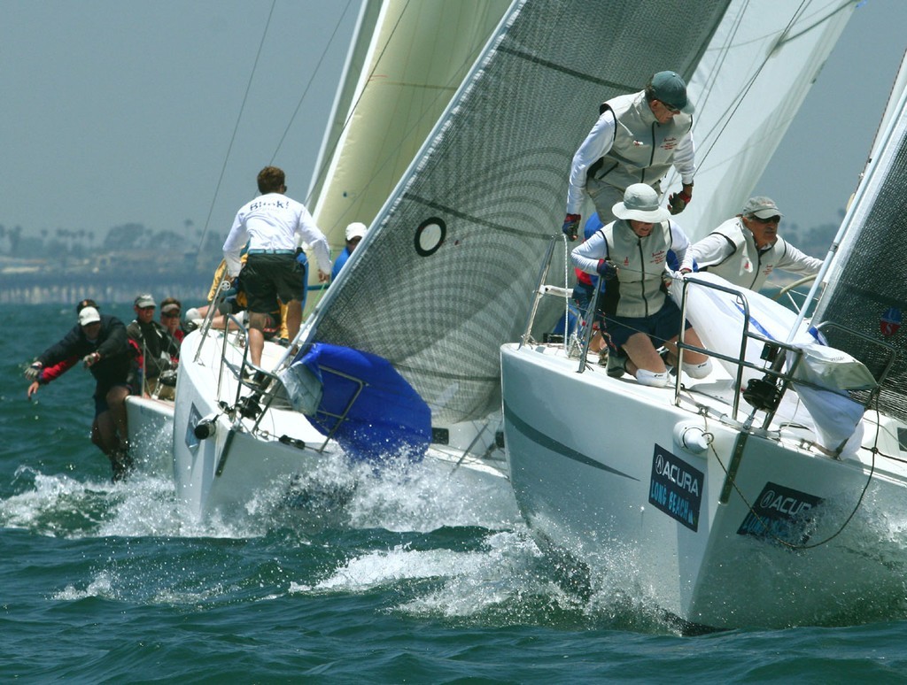 J/105s charge into the windward mark - Acura presents Ullman Sails Long Beach Race Week / Day 2 © Rich Roberts http://www.UnderTheSunPhotos.com