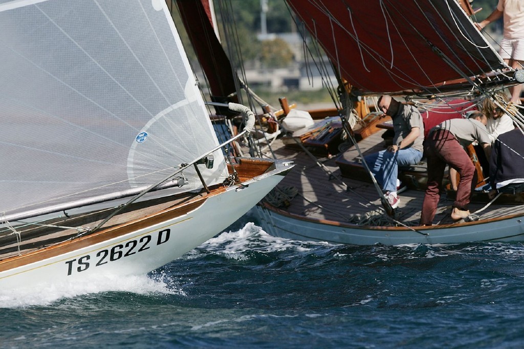 Two classic yachts cross tacks in the Barcolana 39  © Event Media