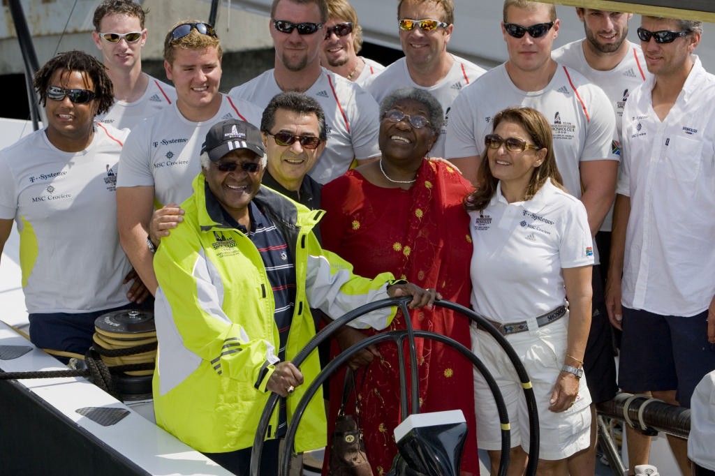 Press conference of Nobel Peace Prize winner,Desmond M Tutu, patron of Team Shosholoza in Port America’s Cup. © ACM 2007/Carlo Borlenghi