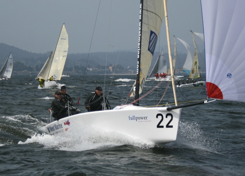 Scott Holmgren&rsquo;s West Marine Rigging, with Chris Larson at the tiller, had its best day Friday to move into ninth place.  - 2007 Fullpower Melges World Championship photo copyright Rich Roberts http://www.UnderTheSunPhotos.com taken at  and featuring the  class