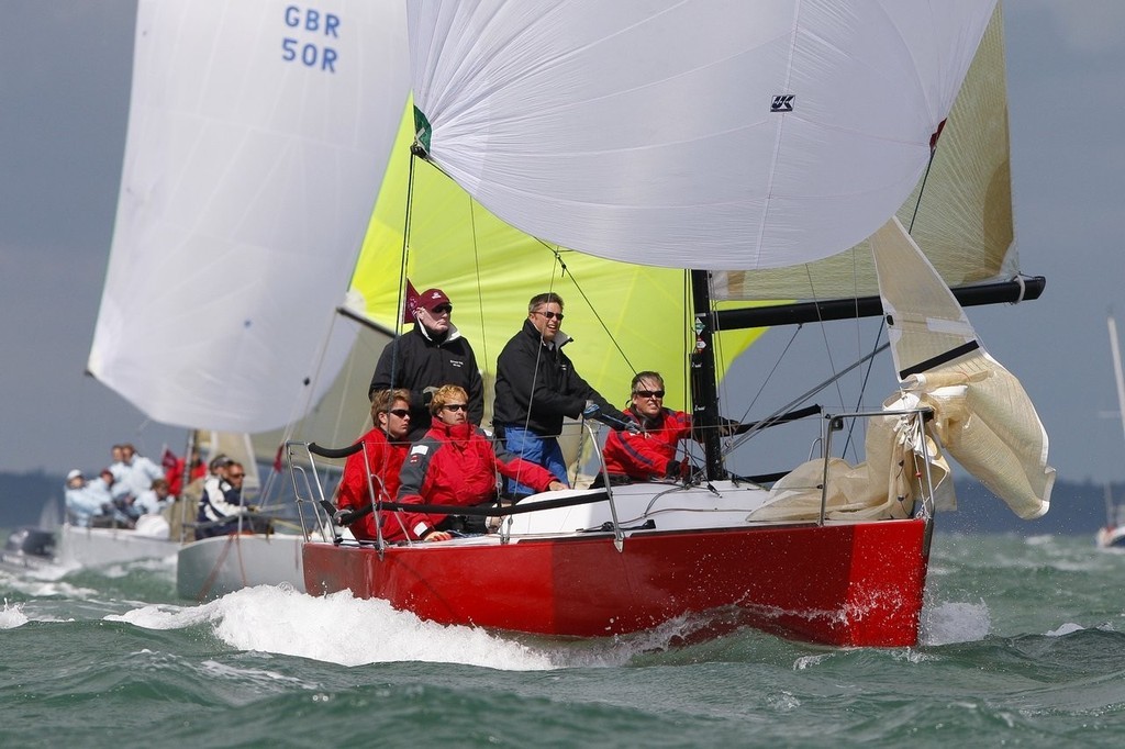 Runaway Bus,Quarter Tonner,GBR7055, racing on the final day of the Coutts Quarter Ton Cup, Cowes, Isle of Wight © Paul Wyeth / www.pwpictures.com http://www.pwpictures.com