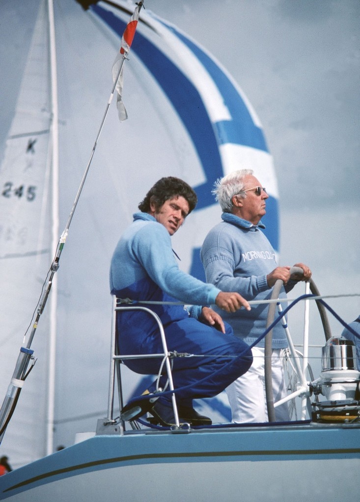 Owen Parker (left) with Ted Heath aboard Morning Cloud photo copyright PPL Photo Agency - copyright http://www.pplmedia.com taken at  and featuring the  class