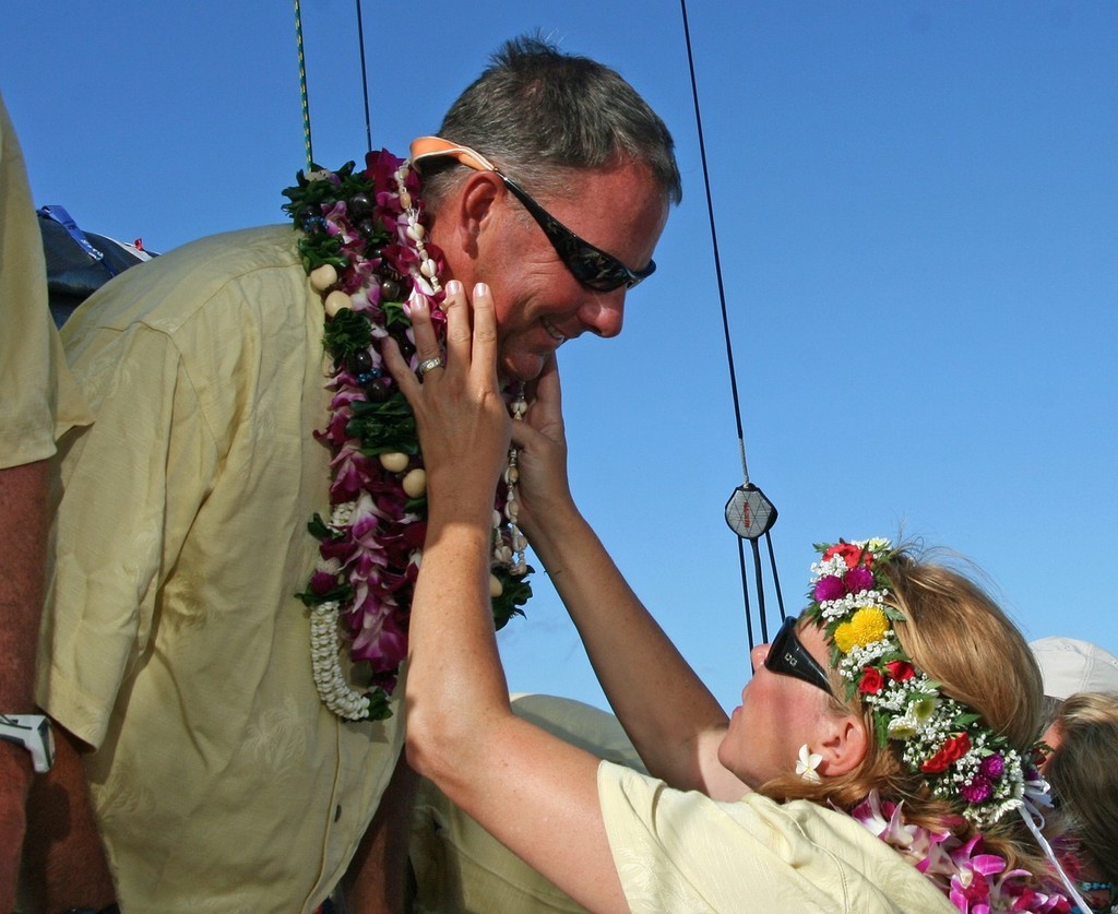 A lei for Tower skipper Doug Grant. - Transpac 2007 © Rich Roberts http://www.UnderTheSunPhotos.com