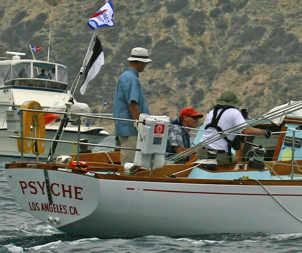 Psyche, shown at start, later was suffering at sea with the early fleet - Transpac 2007 © Rich Roberts http://www.UnderTheSunPhotos.com